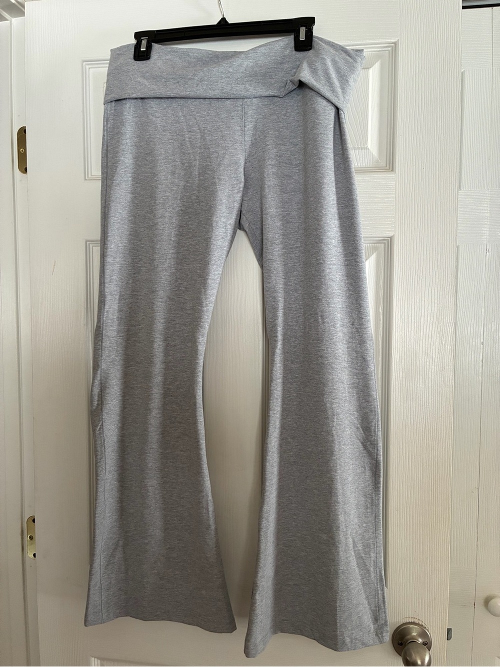 PINK Victoria's Secret Heather Gray Lounge Foldover Flare Legging